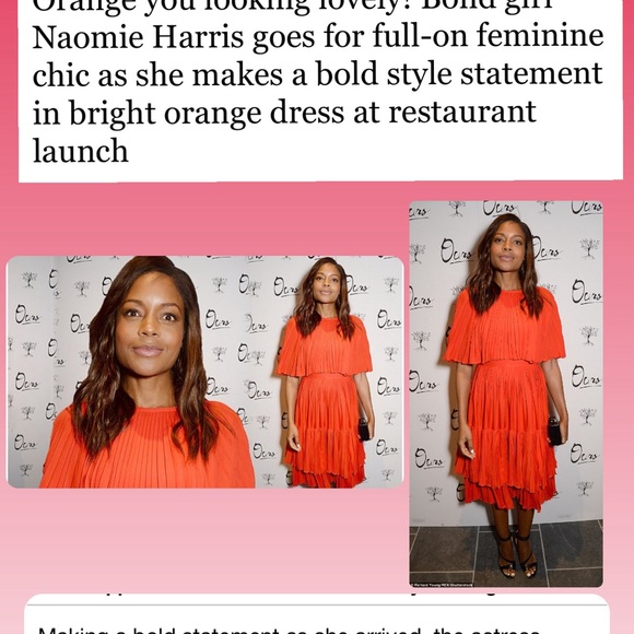 NWT KATE SPADE Persimmon Grove Red Orange Pleated Popover Cape Fit Flare Dress - Picture 12 of 16